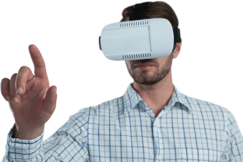 transparent virtual reality experience with gesturing - Download Free Stock Videos Pikwizard.com