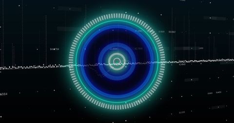 Futuristic Tech Radar Visual with Digital Data Streams - Download Free Stock Images Pikwizard.com