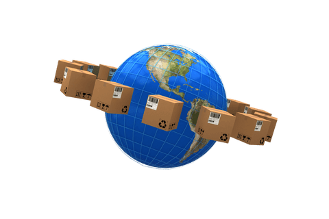 transparent global shipping logistics with earth and cardboard boxes - Download Free Stock Videos Pikwizard.com
