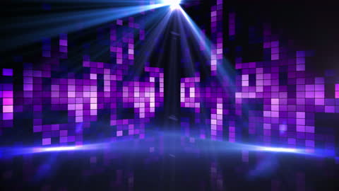 Vibrant Purple Disco Lights with Star Element