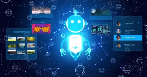 AI Chatbot with Digital Interfaces and Global Technology Connections - Download Free Stock Images Pikwizard.com
