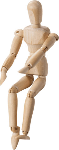 wooden artist mannequin transparent jumping - Download Free Stock Videos Pikwizard.com