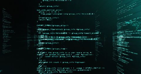 Neon Digital Code in Virtual Space With Data Streams - Download Free Stock Images Pikwizard.com
