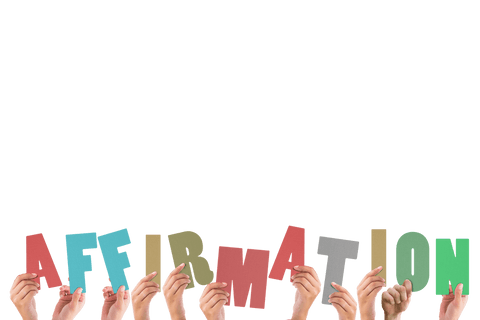hands holding affirmation letters on transparent background - Download Free Stock Videos Pikwizard.com
