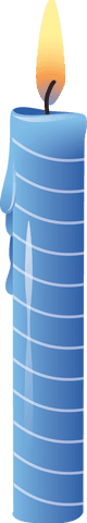 Transparent blue candle clipart for celebrations and events