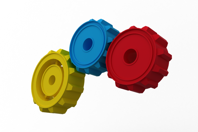 Colourful Cogs on Transparent Background, Isolated Industry Concept - Download Free Stock Videos Pikwizard.com