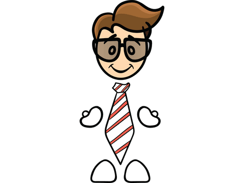 vector illustration transparent male cartoon character with tie - Download Free Stock Videos Pikwizard.com