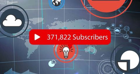 Global Digital Connectivity with Subscriber Growth Icon - Download Free Stock Images Pikwizard.com