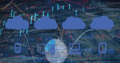 Digital cloud computing network connects devices