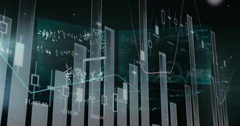 Digital Finance Analytics with Graphs and Equations - Download Free Stock Images Pikwizard.com