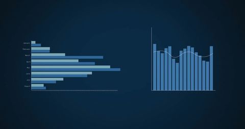 Financial Data Charts on Dark Background Illustration - Download Free Stock Images Pikwizard.com