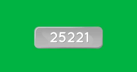 Counting animation of numbers on green background