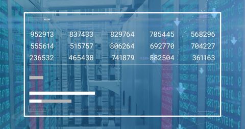 Digital Financial Data Streaming Over Server Racks - Download Free Stock Images Pikwizard.com