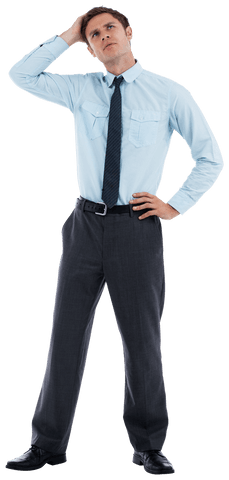 transparent confused businessman touching head in thought - Download Free Stock Videos Pikwizard.com