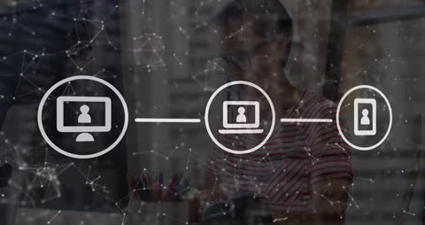 Digital Connections and Networking Concept Over Cityscape