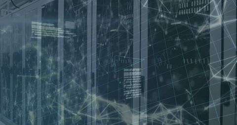 Digital Data Network Overlaying Computer Servers - Download Free Stock Images Pikwizard.com