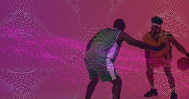 Dynamic Basketball Competition with Data Overlay Illustrating Digital Advancements - Download Free Stock Images Pikwizard.com