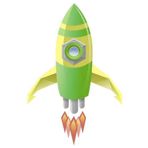 cartoon space rocket on transparent background - Download Free Stock Videos Pikwizard.com