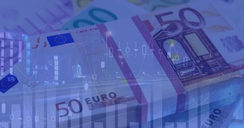 Euro Currency Overlay with Financial Data Analysis - Download Free Stock Images Pikwizard.com