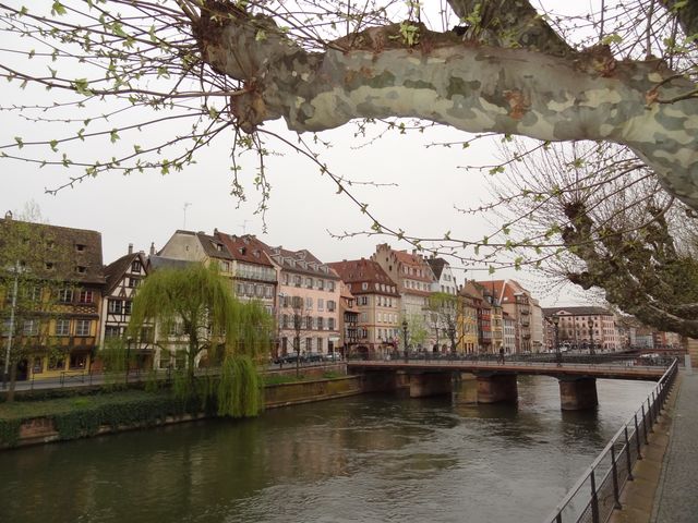 Historic European Town with Riverside View and Stone Bridge in Spring - Download Free Stock Images Pikwizard.com