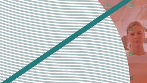 Innovative Digital Design Overlay on Woman