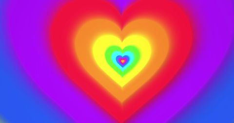 Vibrant Tunnel of Nested Rainbow Hearts - Download Free Stock Images Pikwizard.com