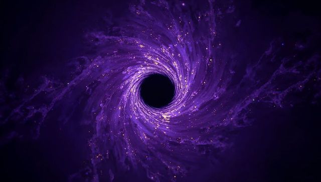 Mesmerizing galactic black hole with captivating purple swirl