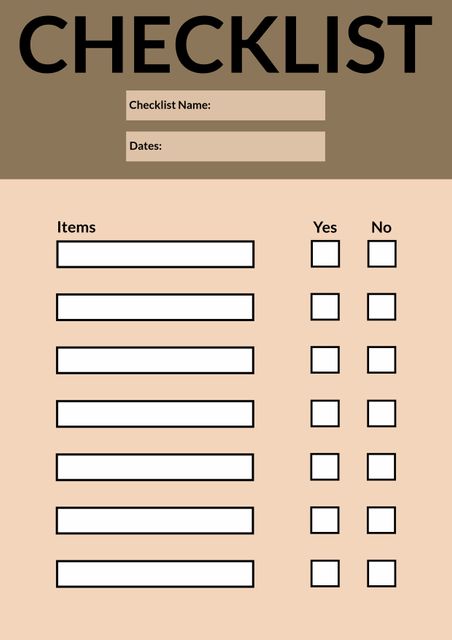 Minimalist Checklist Template for Task Management - Download Free Stock Templates Pikwizard.com