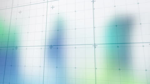 Abstract Digital Interface With Blue and Green Glowing Lights