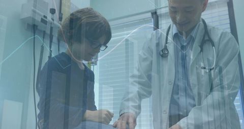 Pediatric Care with Digital Healthcare Analytics Concept