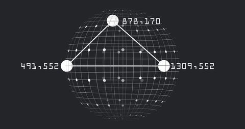 Holographic Data Sphere with Connected Dots and Numbers - Download Free Stock Images Pikwizard.com