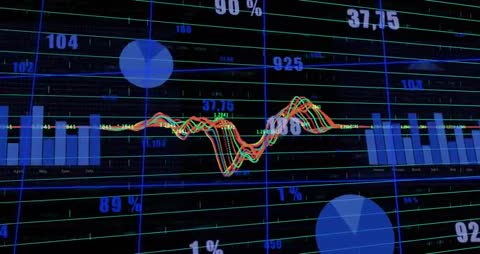 Futuristic Digital Analytics Dashboard with Animated Graphs