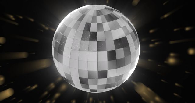 Glowing Disco Mirror Ball Illumination on Dark Background - Download Free Stock Images Pikwizard.com