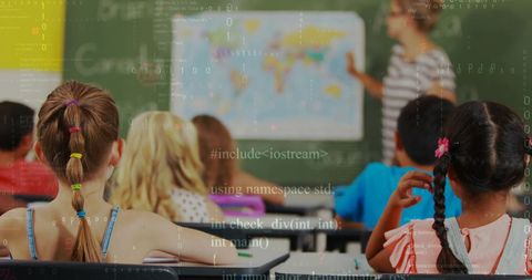 students learning technology and geography in classroom setting - Download Free Stock Images Pikwizard.com