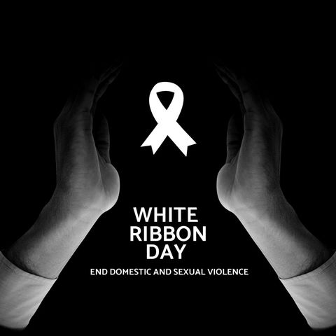 White ribbon day campaign against domestic violence