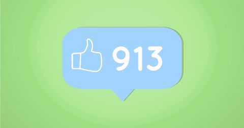 Social Media Like Counter on Green Background - Download Free Stock Images Pikwizard.com