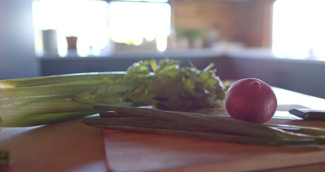 Fresh Vegetables on Kitchen Counter in Sunlit Room - Download Free Stock Images Pikwizard.com