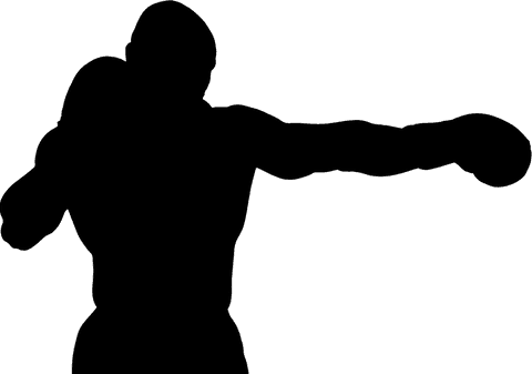 transparent silhouette of male boxer in boxing pose - Download Free Stock Videos Pikwizard.com