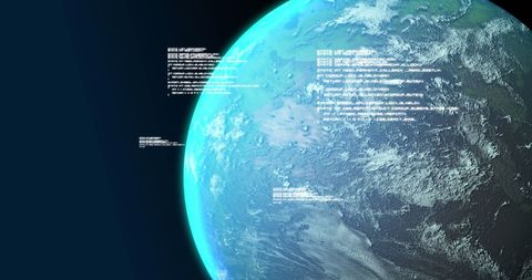 Digital Global Network with Data Processing Elements - Download Free Stock Images Pikwizard.com