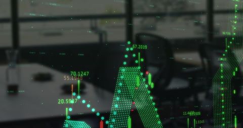 Financial Data Visualization in Empty Office Setting - Download Free Stock Images Pikwizard.com