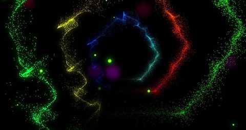 Vibrant Rotating Nebula with Multicolored Light Trails - Download Free Stock Images Pikwizard.com