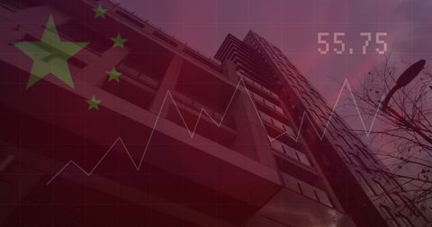 Chinese Economy Reflected in Urban Skyscrapers with Graph Overlay