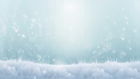 Snowfall Drifting Over Frosted Grass Ambient Winter Background Video Loop