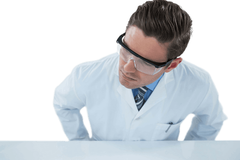 scientist observing wearing protective transparent eyewear - Download Free Stock Videos Pikwizard.com