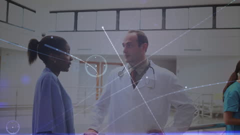 Medical Professionals Discussing in Network Concept