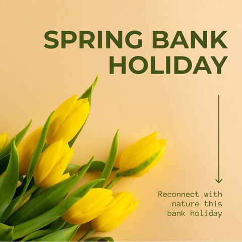 spring bank holiday celebration with yellow tulips - Download Free Stock Templates Pikwizard.com