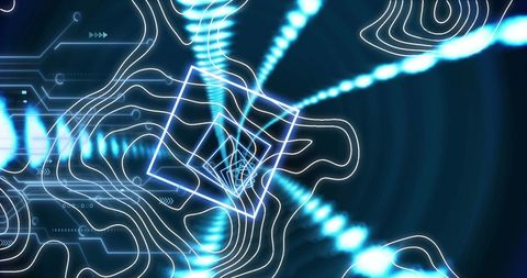 Abstract Futuristic Digital Circuit with Illuminated Patterns - Download Free Stock Images Pikwizard.com