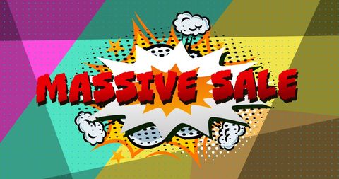Bright Retro Style Massive Sale Announcement