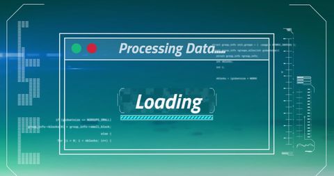 Digital Data Processing Interface With Loading Screen - Download Free Stock Images Pikwizard.com