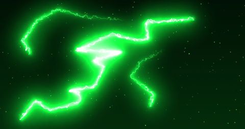 Green Lightning Bolts with Dynamic Electrical Current - Download Free Stock Images Pikwizard.com